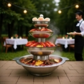 New s/s yinyang BBQ pagoda style hotpot