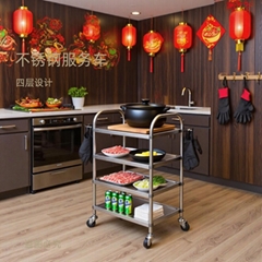 不锈钢四层火锅车厨房用品