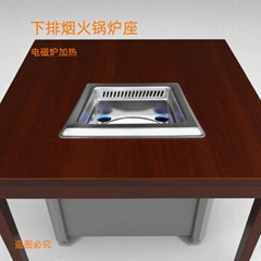 不锈钢方形嵌入式内置电磁炉火锅适用于火锅餐厅使用