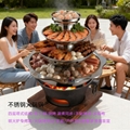 現貨供應湯烤鍋王四層火鍋 寶塔多層火鍋燒烤鍋