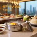 砂河烹饪炊具汤锅/鸳鸯火锅不锈钢椰子鸡火锅可用瓦斯炉电磁炉
