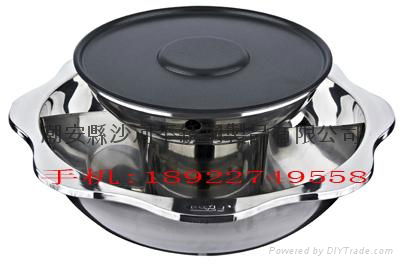 Stainless Steel shabu shabu Hot pot,Nonstick BBQ Yuanyang Hot pot 3