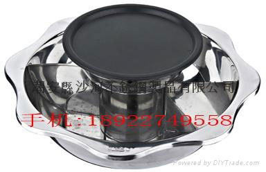 Stainless Steel shabu shabu Hot pot,Nonstick BBQ Yuanyang Hot pot 4