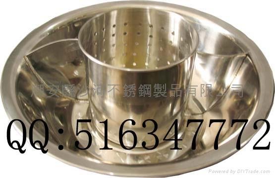 Stainless Steel Lotus Shape Shabu Shabu Pan with Central pot cooking ware 5