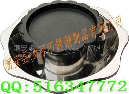 Stainless Steel Shabu Shabu Pan With compound Bottom 3