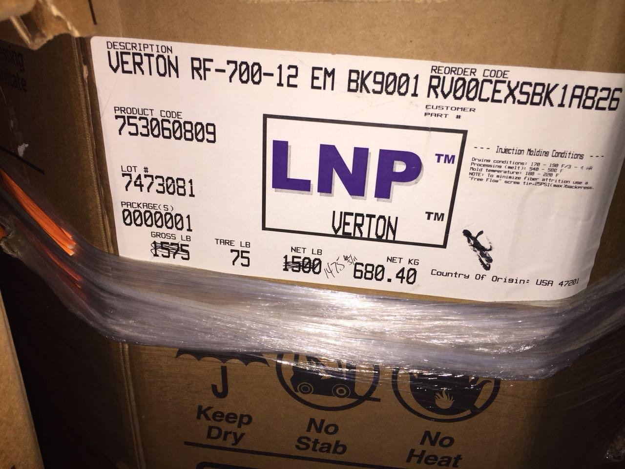 long glass fiber LNP verton RF-700-10EM  4