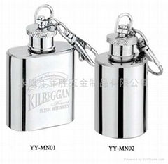 key chain hip flask