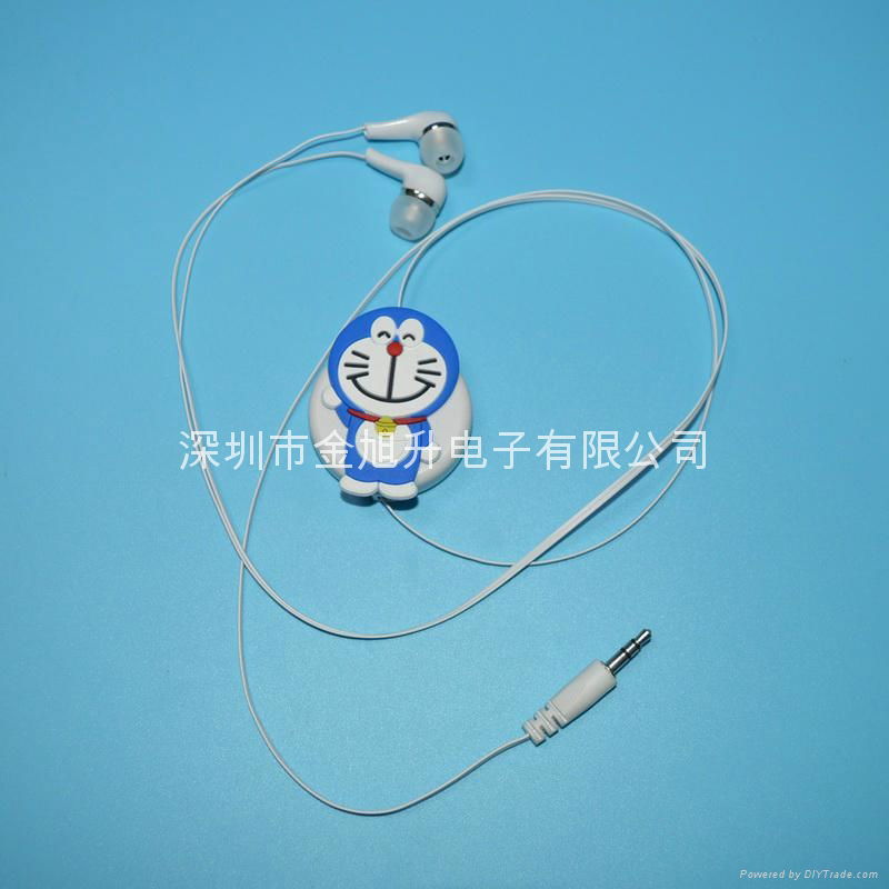 Cartoon retractable earphone 4