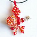 Murano Glass Perfume Bottle Pendant Necklace 1