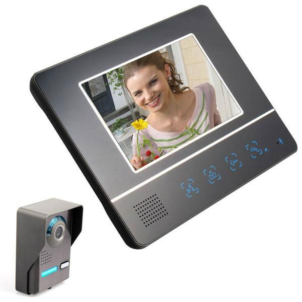 7 Inch TFT LCD Touch Screen Color Video Door Phone Cmos Night Version Camera Int