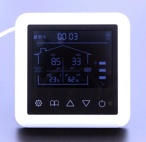 多合一智能新風控制器PM2.5/TVOC/溫濕度監測 2