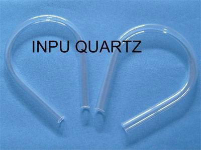 Clear quartz tube with half round part 2