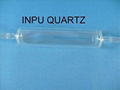 Clear quartz tube with half round part 3