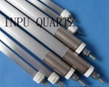 Far infared quartz heater elements and quartz heater tubing 