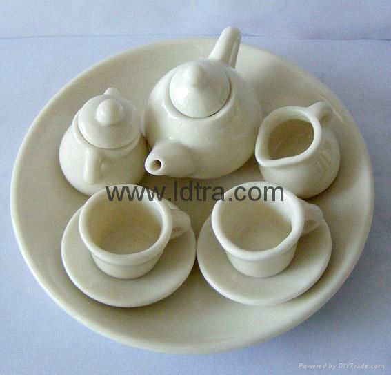 doll house mini glass cups bowl tea set pan fork scoop 5