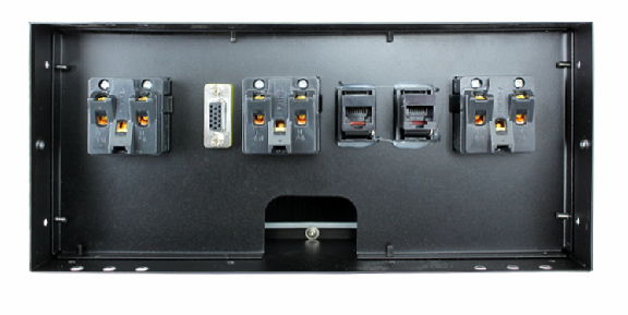 L0211带毛刷掀盖式桌面插座/铝拉丝毛刷线盒/桌面插座 4
