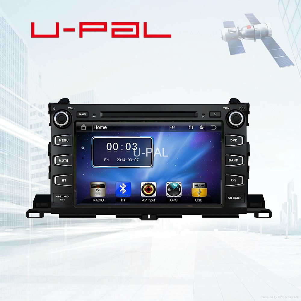 2DIN In Dash Car stereo for Toyota Highlander 2015 with radio RDS+dvd+gps+dvr+3G 2