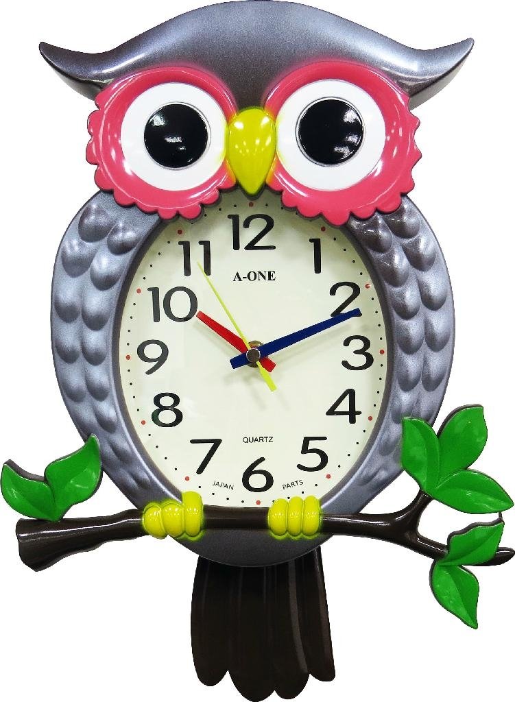 TG-0255 Owl Shape Wall Clock 2