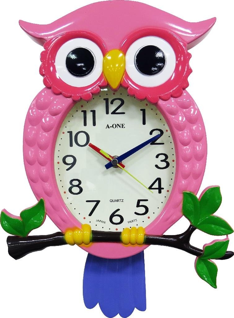 Tg 0255 Owl Shape Wall Clock Taiwan China Manufacturer - Colorful Owl Wall Clocks