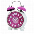 TG-0159 Colorful Aluminum Twin Bell Alarm Clock 3