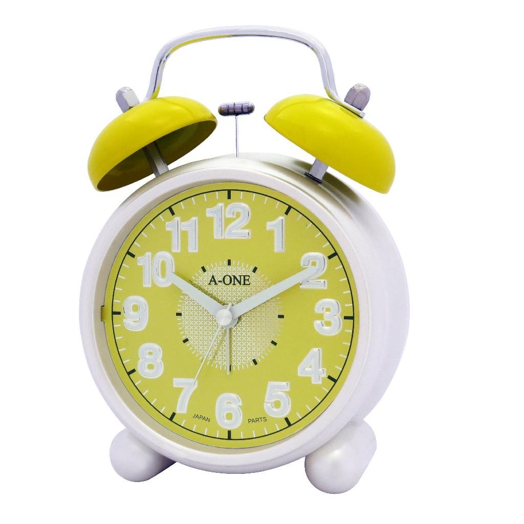 TG-0159 Colorful Aluminum Twin Bell Alarm Clock