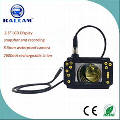 3.5'' LCD Monitor 180 degree Rotation video borescope with rechargeable battery