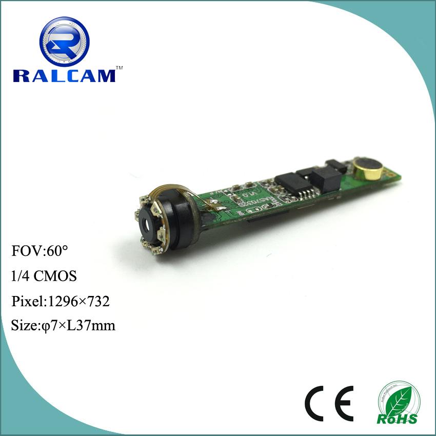 1280*720 pixels 7mm IR camera module with mini microphone