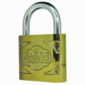 GLOBE BRAND POLISHED BRASS PADLOCK