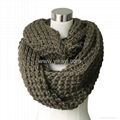 acrylic knitted infinity fashion scarf 1