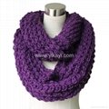 acrylic knitted infinity fashion scarf 2