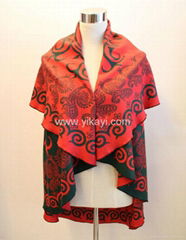 ladies big fashion viscose weaving shawl