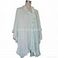 fashion acrylic knitted shawl with ruffle trim 7