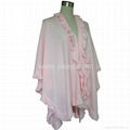 fashion acrylic knitted shawl with ruffle trim 8