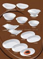 Tableware, porcelain 4 pcs breakfast set, ceramic ware 4