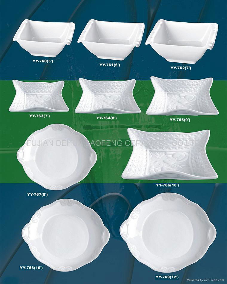 white ceramic wave dish chinese tableware 5