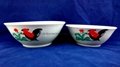 Printing Porcelain Ceramic Salad Bowl With Gold Line, Ceramic Bowls