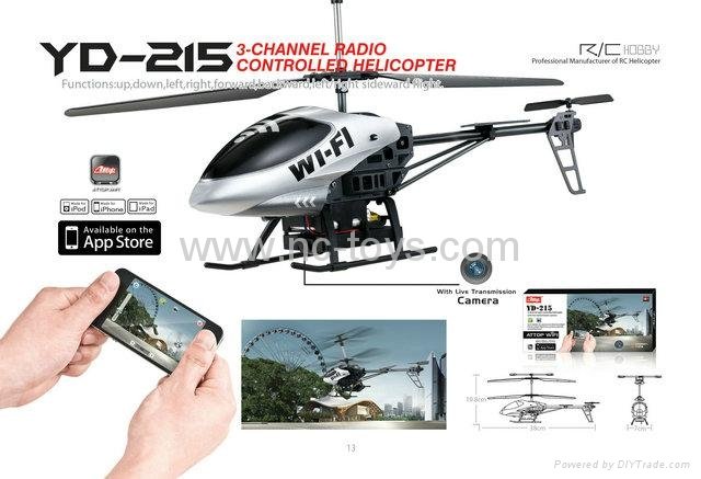 YD-215 3.5ch wifi and 2.4G control real-time video transmission helicopter with  3