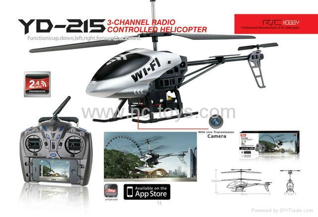 YD-215 3.5ch wifi and 2.4G control real-time video transmission helicopter with  4