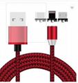 Mobile Phone Straight Magnet Data Cable 3 In 1 Magnetic Fast Charging Usb Data  1