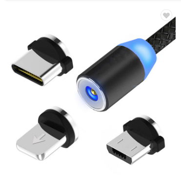 Mobile Phone Straight Magnet Data Cable 3 In 1 Magnetic Fast Charging Usb Data  2