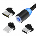 Mobile Phone Straight Magnet Data Cable 3 In 1 Magnetic Fast Charging Usb Data  2