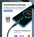 Cheap phone accessories 5A super fast charging cable 3 in 1 phone cable compatib 5