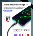 Cheap phone accessories 5A super fast charging cable 3 in 1 phone cable compatib