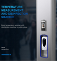 Face recognition temperature scanner disinfection attendance machine for Office 