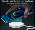 15W USB-C fast charging wireless magsafe qi magnetic portable cell mobile phone 