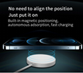 15W USB-C fast charging wireless magsafe qi magnetic portable cell mobile phone 