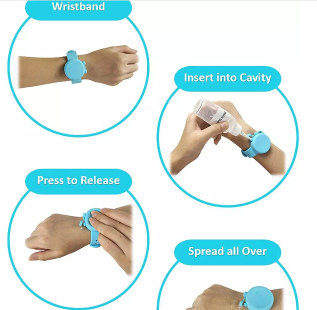 new design eco friendly slicone wristband hand sanitizer dispenser bracelet 7