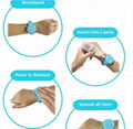 new design eco friendly slicone wristband hand sanitizer dispenser bracelet