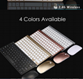 Wireless Chiclet Keyboard Mouse  Keyboard and Mouse Combo Mini Keyboard 17