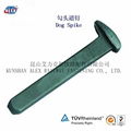 Railway  track spikes carbon steel plain oiled surface  4